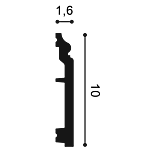 Podlahová lišta Orac Decor SX173-RAL9003 CONTOUR